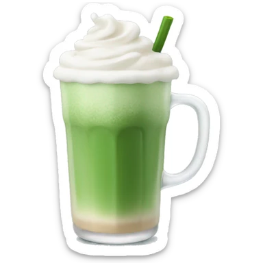 Iced matcha latte with cold foam  sticker