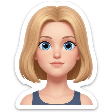 Ojo azul mujer sticker
