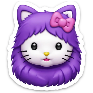 Hellokitty PurPle sticker