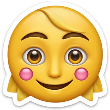 Un emoji con cara de misterio sticker