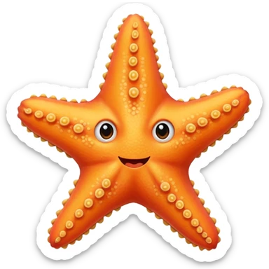 Peach starfish  sticker