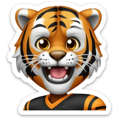Tiger with jersey sticker