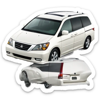 A 2006 Japanese domestic import white Honda odyssey  sticker