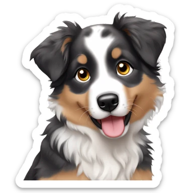 merle australian shepherd puppy sticker