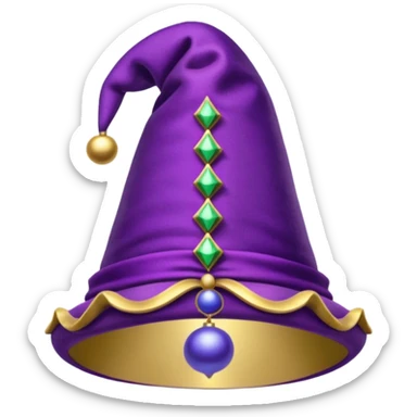purple jester hat sticker