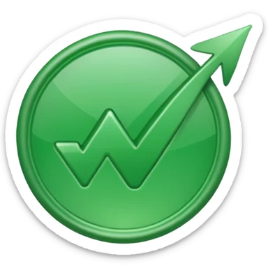 green check mark icon, matching the style of the standard check mark emoji, 1:1 to the ✅ emoji sticker