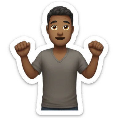 man holding his arms out  sticker