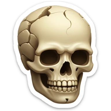 ancient skull sticker