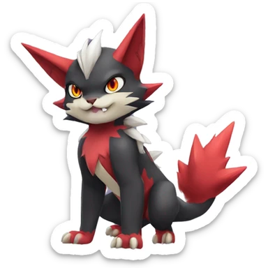  Kawaii Edgy Cool Beautiful Guilmon-Torracat-Zoroark full body sticker