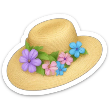 hat flowers sticker