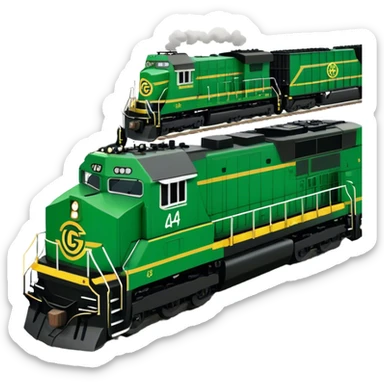 Locomotive (Freight) - GE ES44AC (Model Year: 2021) (Iconic colour: Green and black) sticker