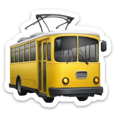 yellow trolleybus sticker
