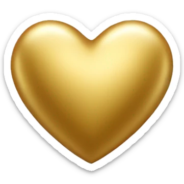 Small gold heart sticker