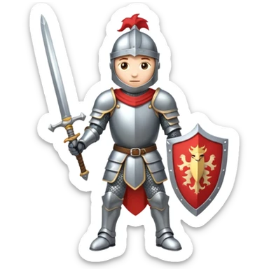 brave knight full body sticker