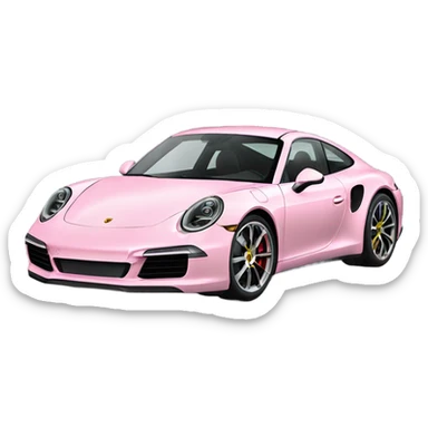 Light pink  new Porsche 911  sticker