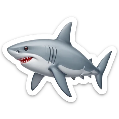 Shark wearing red shoes sticker