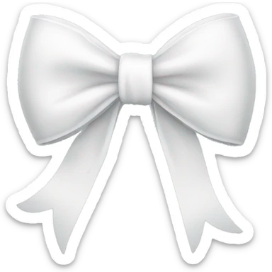 white bow sticker