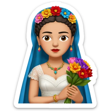 Frida Kahlo wedding sticker
