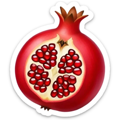 Pomegranate fruit sticker