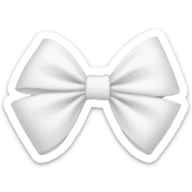 White bow  sticker