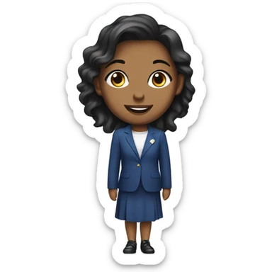 A girl in all democrat clothes  sticker