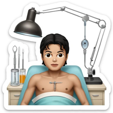 Micheal Jackson on the Surgery table sticker
