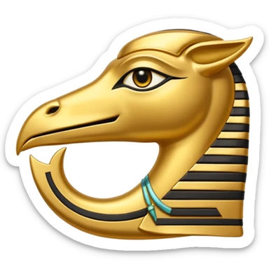 Discord emoji featuring the text "RA Silkroad" in Ancient Egyptian style, hieroglyph-inspired letters, golden shiny colors, cartoonish, small and clear, perfect for emoji use.
 sticker