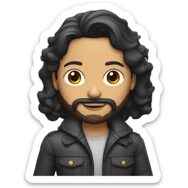 persona morena rapado barba sticker