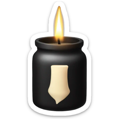 candle in a black jar sticker