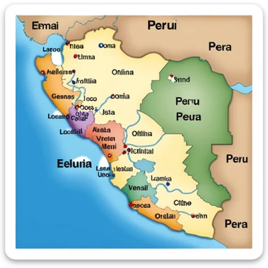 I want that you generate an correct Peru map emoji sticker