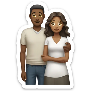 woman and ma hands romantic sticker