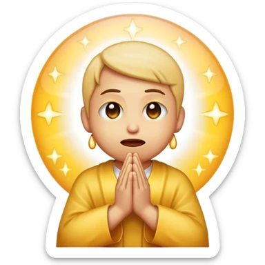 freaky emoji praying sticker
