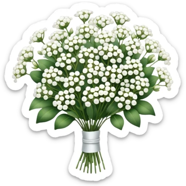 baby's breath bouquet sticker