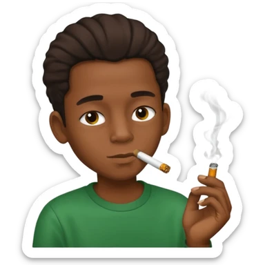 Jamaican boy smoking sticker