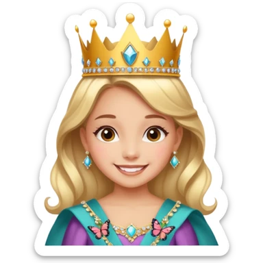 My daughter, the miss  pageant butterfly winner ￼￼ sticker