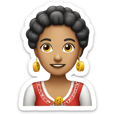 Lady playing Mexican Bingo sticker