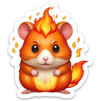 Lava hamster sticker