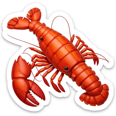 lobster tail, minimal, simple, clear sticker