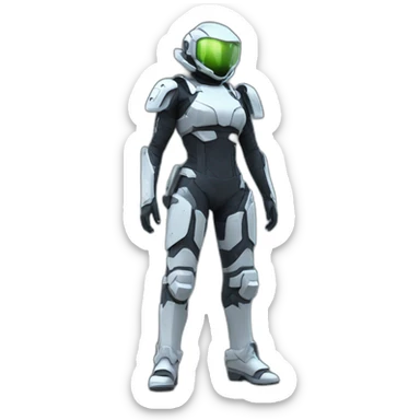 futuristic Galactic Vanguard armored Pants sticker