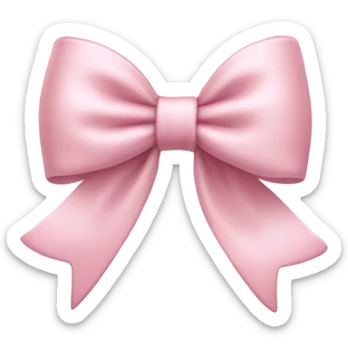 light pink bow sticker