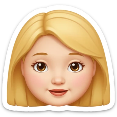 Chubby face girl sticker