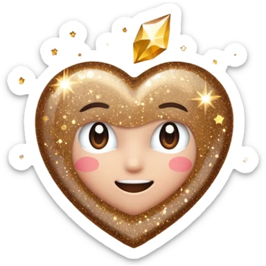 glitter cheap brown sticker