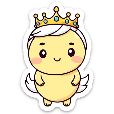 Poop with tiara sticker