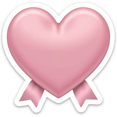 Pastel Pink Heart Ribbon sticker