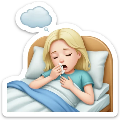 Chica enferma  sticker