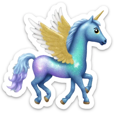 Glitter Pegasus  sticker