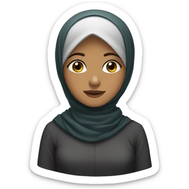 Muslim girl wearing hijab sticker