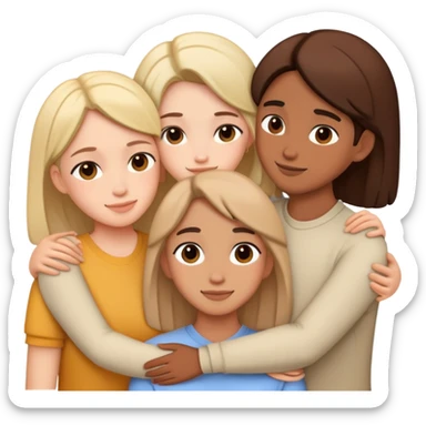 Amigas astetic abrasándose  sticker