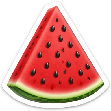 Cartoon Watermelon triangle one slice small seet sticker