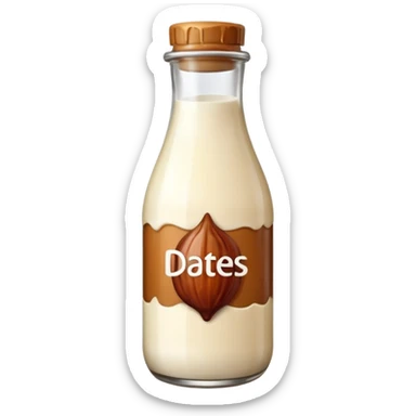 dates milk in a bottle sticker
